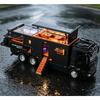 1:18 Normadis Off-Road RV Alloy Car Model, Sound & Light Pull Back Vehicle, Lifting Terrace Simulation Toy Gift for Kids