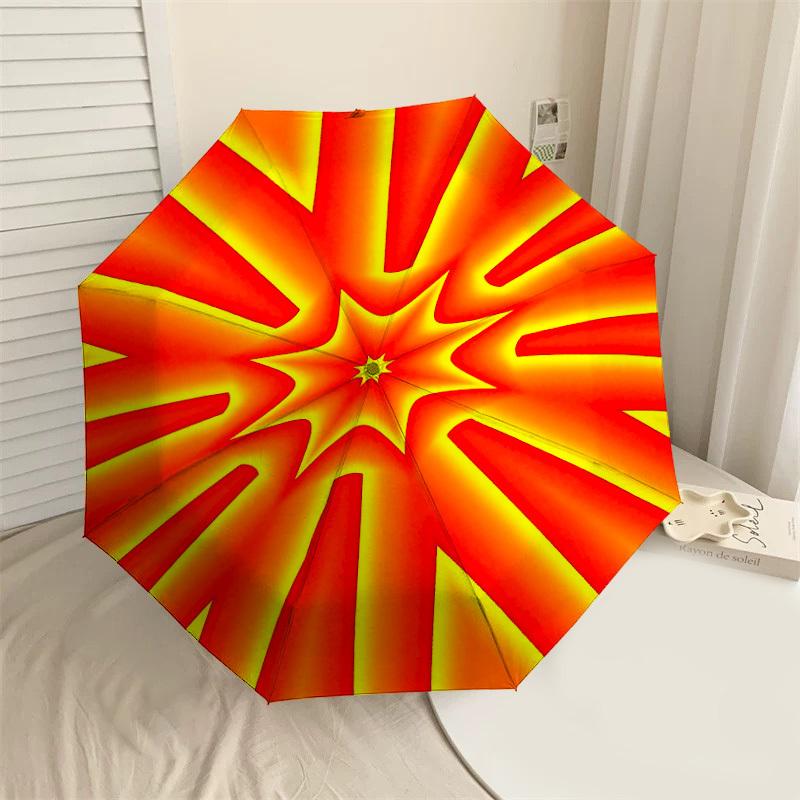 1PC starburst Automatic Open/Close Umbrella Compact Folding Umbrella with 8-Rib Shaft lightweight esign, Highquality Fabric1156A