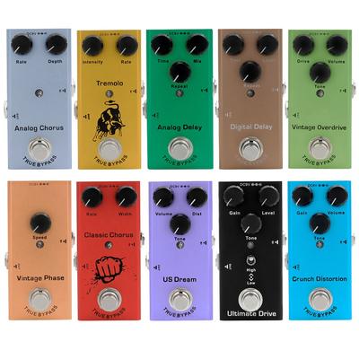 Elektrik Gitar Tek Blok Mini Efekt Pedalı Elektrik Gitar Taşınabilir Efektler