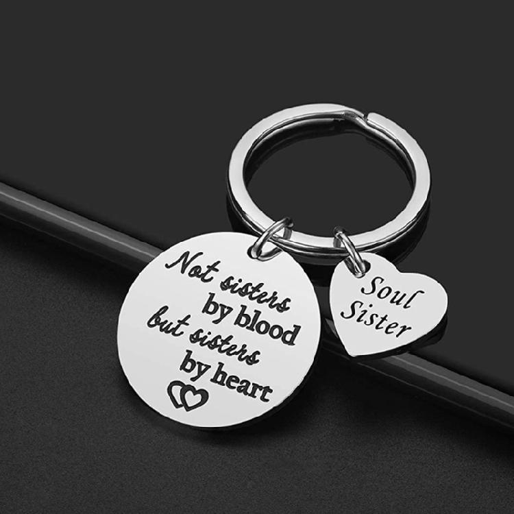 Unique Friendship Keyring Stainless Steel Key Chain Never Fades Or Breaks Birthday Christmas Gift