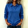 Women's Fashion Long Sleeve Neck V-Neck Pullover Sweatshirt Color