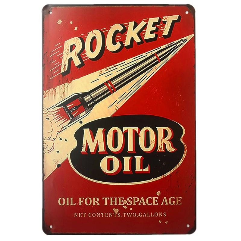 Mfoever Tin Sign Vintage Garage Route  Metal Tin Sign Set Retro Mechanic Repair Workshop Wall Art Decor for Man Cave Bar Pub Rustic Iron Painti
