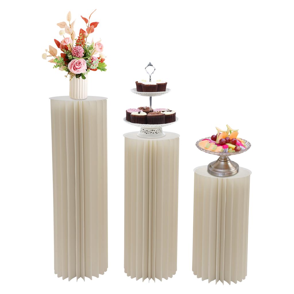 3 PCs Wedding Flower Stand Party Decoration Dessert Table Cylinder Display Rack