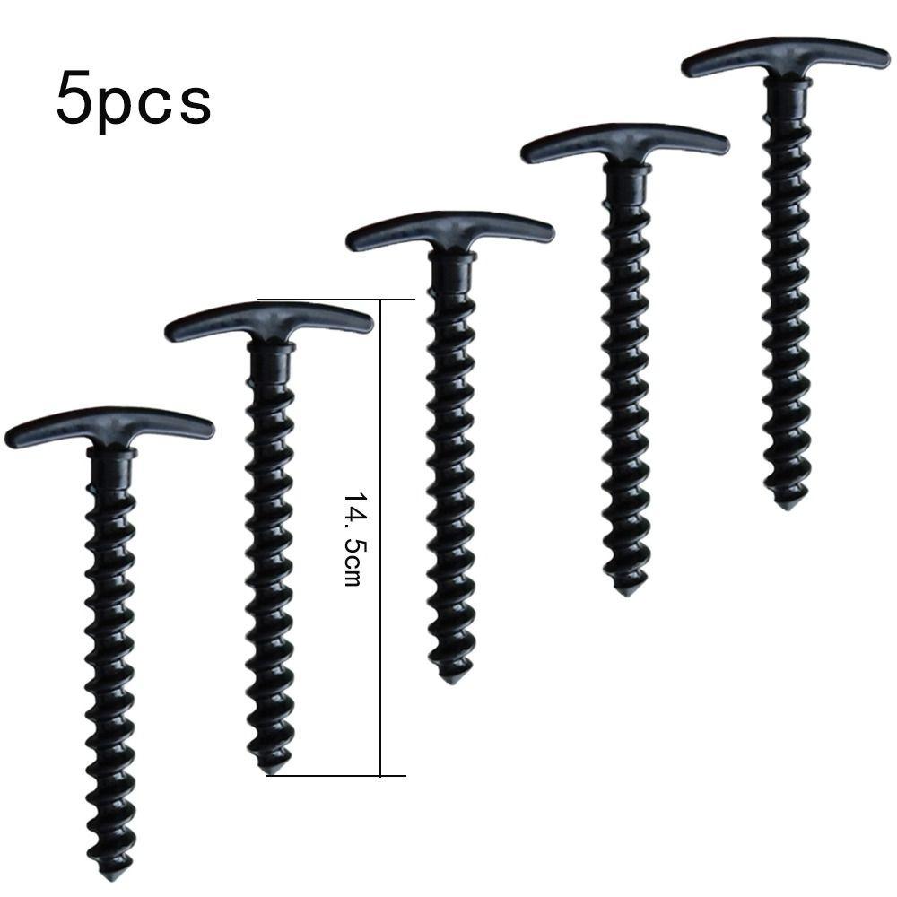 

5 PCS Наземна опора Кемпінг Кілочок для намету Кілочки Штифти Грунтові цвяхи Гвинт Спіральний Кілочок для намету Відкритий 5pcs