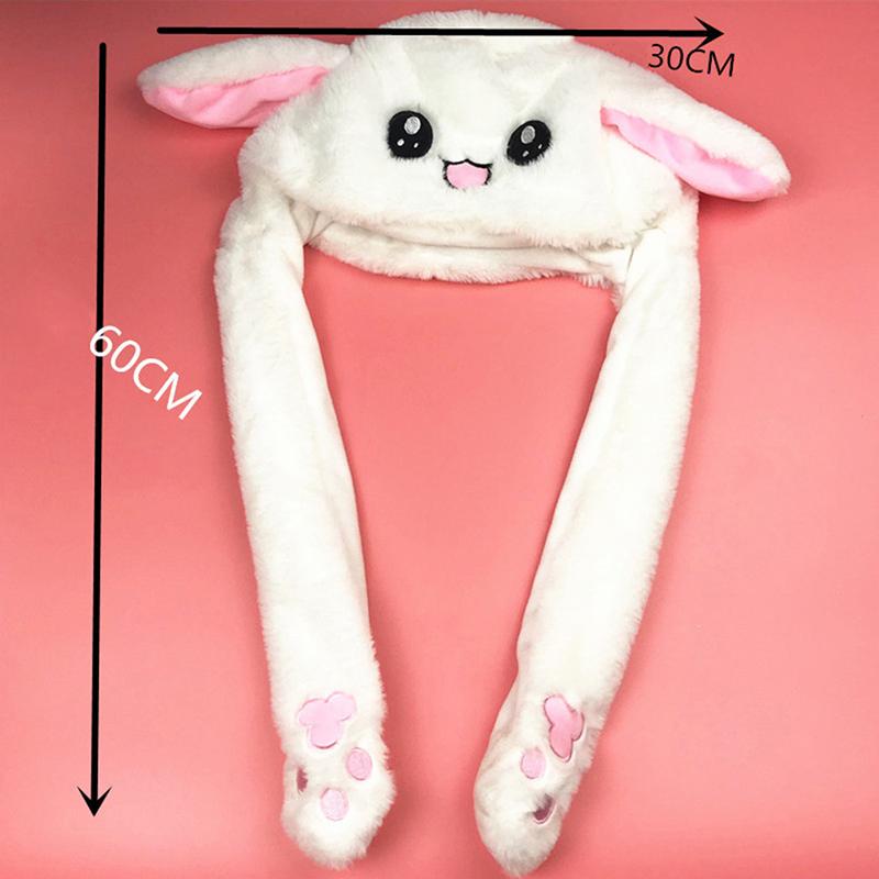 1Pc Glowing Cute Bunny Ears Hat Glowing Ear Moving Bunny Hat Plush Hat Toy