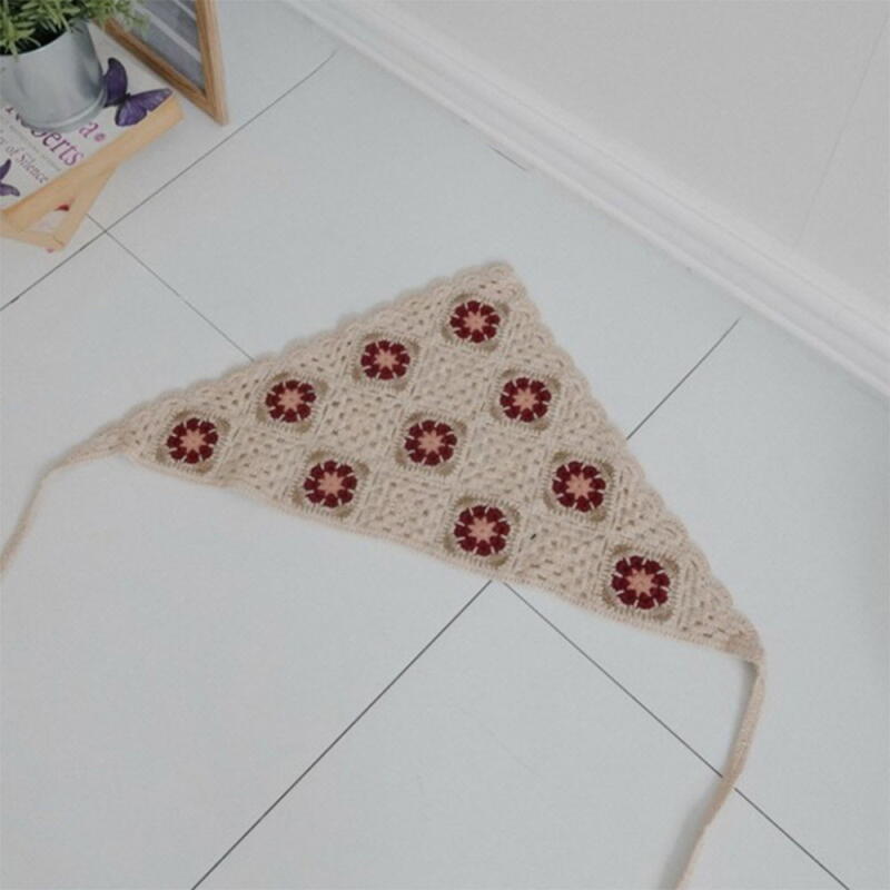 Женский платок-повязка с цветочным тиснением A33560_Beige