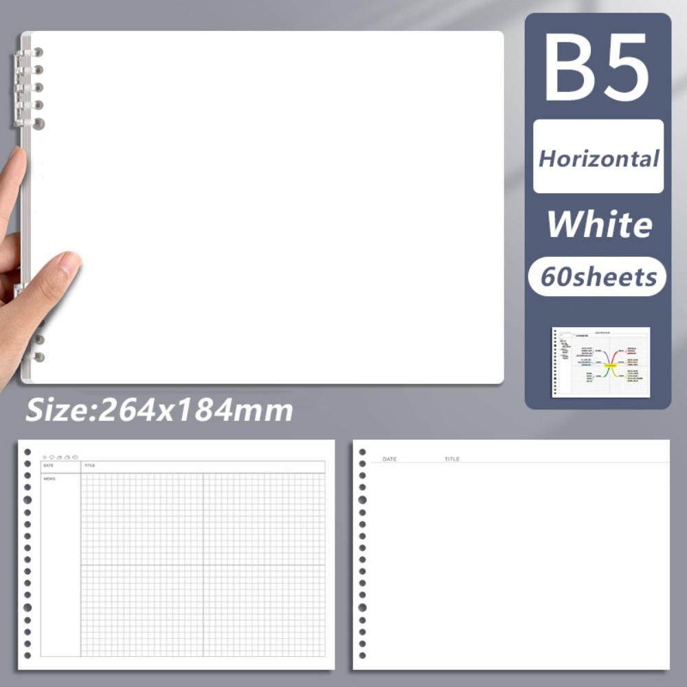 Detachable Loose-leaf Notepad Loose-leaf Grid Planner Note Taking Mind Map Notebook School Office