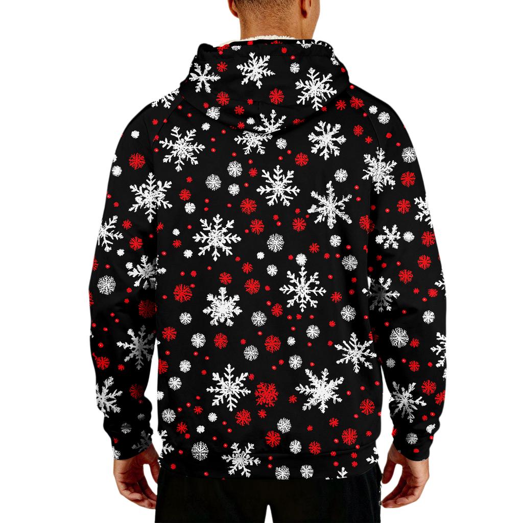 Pánská ležérní fleecová mikina s dlouhým rukávem a kapsami