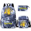 Backpack Teen Student School Bag Three-piece Pencil Case Crossbody Bag