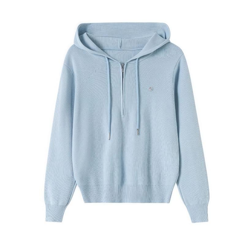 Autumn and winter new drawstring hooded sweater women's loose and thin versatile small fresh knitted sweater top