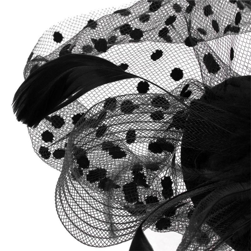 Homyl Retro Black Birdcage Feather Flower Net Veil Mini Top Hat Fascinator Hair Clip Hen Party Wedding Cocktail Church Headpiece Homyl Retro Black Birdcage Feather Flower Net Veil Mini Top Hat Fascinator Hair Clip Hen Party Wedding Cocktail Church Headpiece