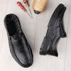 Italian Brand Thick Soled Handmade Sole Men's Leather Casual Shoes Fashionable New Men's Loafers Anti-skid Driving Shoes