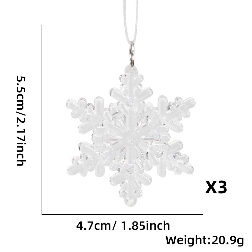 Elegant Snowflake Transparent Ornaments For Stunning Christmas Tree Decoration
