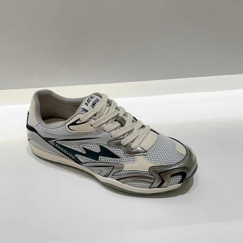 

[Yushilai] 2025 autumn retro dad shoes women s versatile fashion silver laser casual sports shoes women 40 серебряный
