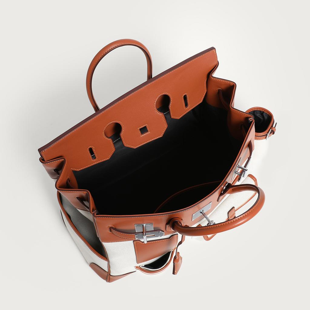 2026 Season New Contrasting Color Canvas Color Matching Portable Extra Large Platinum Bag Leisure Travel Bag Shoulder Messenger Women's Bag