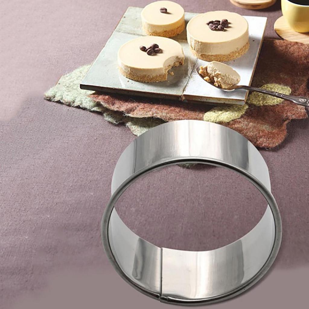 Buy 12Pcs Stainless Steel Round Mousse Fondant Cake Mold Cookie Cutter