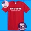 Five Guys Burgers Men's Black Blue Red Size S-5XL