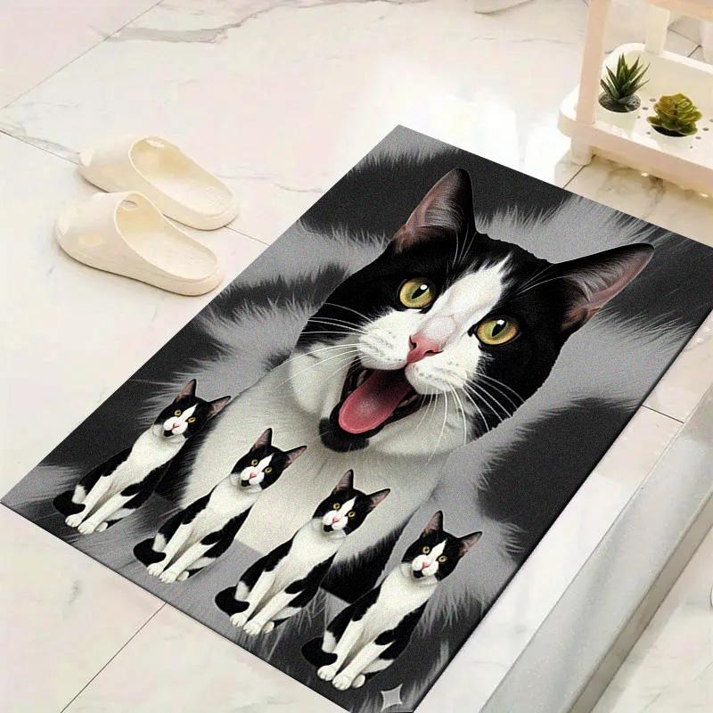 Cow Cat Siamese Carpet Rug for Living Room Bedroom Home Sofa Decoration,Kids play Non-slip Floor Mat