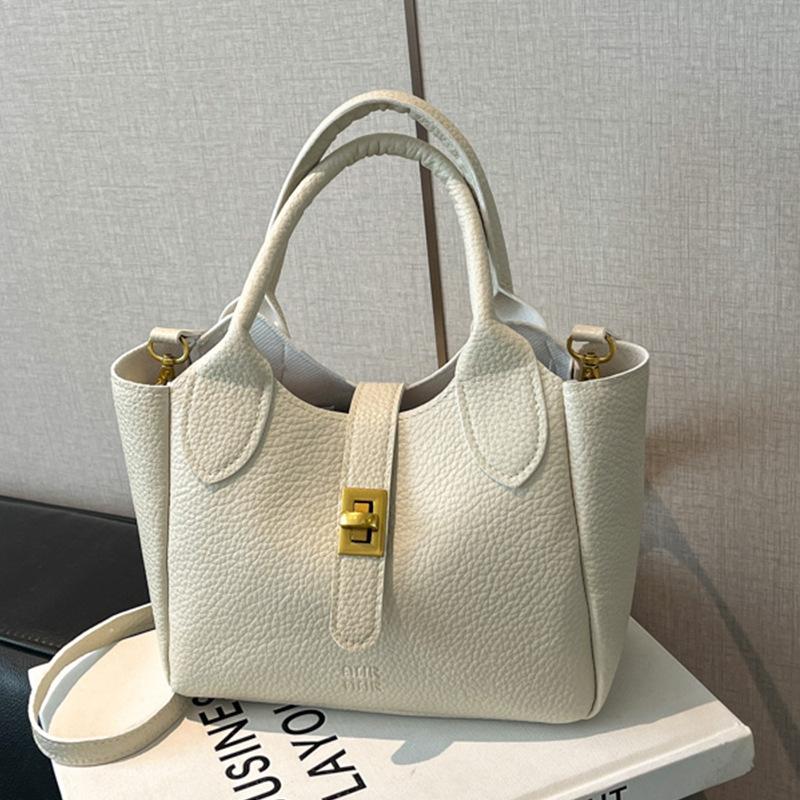 Fashion Trend Hand-carried Bucket Bag Woman 2025 New Summer Simple and Versatile Work Casual Messenger Bag Woman