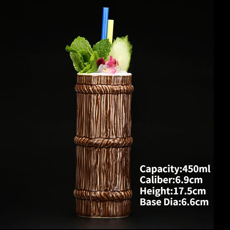 Tazza Tiki Tazze da Cocktail Hawaiane Tazza Divertente in Ceramica Creativa Tazze Tiki Tazza da Birra per Bevande Tazza da Vino Strumenti per Bar Regalo per Amici
