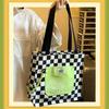 [hgTUP] Little Green Men Tote Bag, Canvas Tote Bag, Large Capacity, Alien Shoulder Bag, Canvas Tote Bag with Zipper and Interior Pocket, Eco Bag, Meet