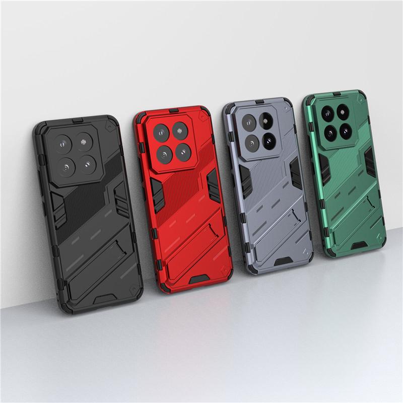

For Xiaomi 14 Pro Case Xiaomi 14 Pro 5G Cover 6.73 inch Punk armor Shockproof Hard Rubber Bracket Bumper For Xiaomi 14 Fundas