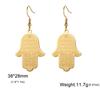 Dawapara Hamsa Hand Dangle Earrings Filigree Evil Eye Fatima Hand Evil Eye Pendant Stainless Steel Je Jewelry