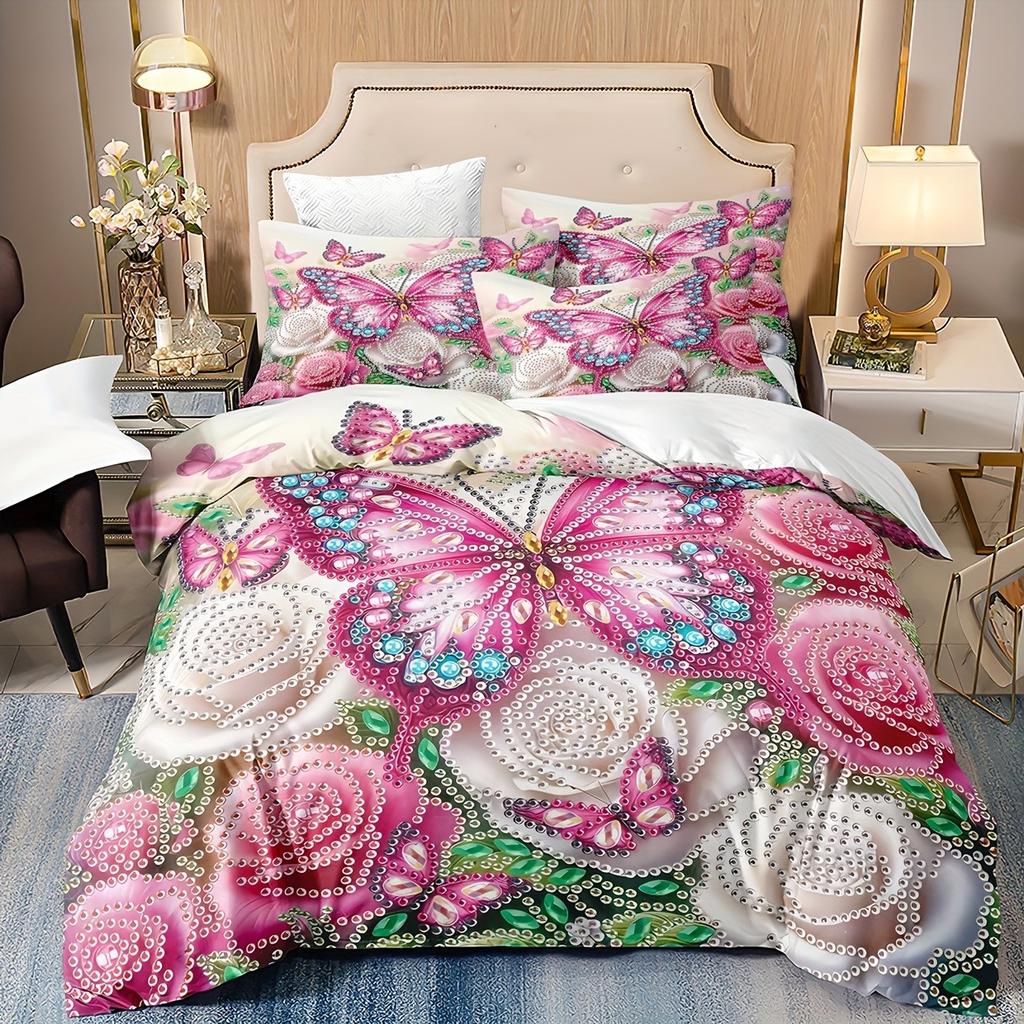 Beautiful Butterfly Bedding Set 3D Printed Duvet Cover Set For Girls Bedroom Decor Soft Single Twin Double Queen Size Bed Set