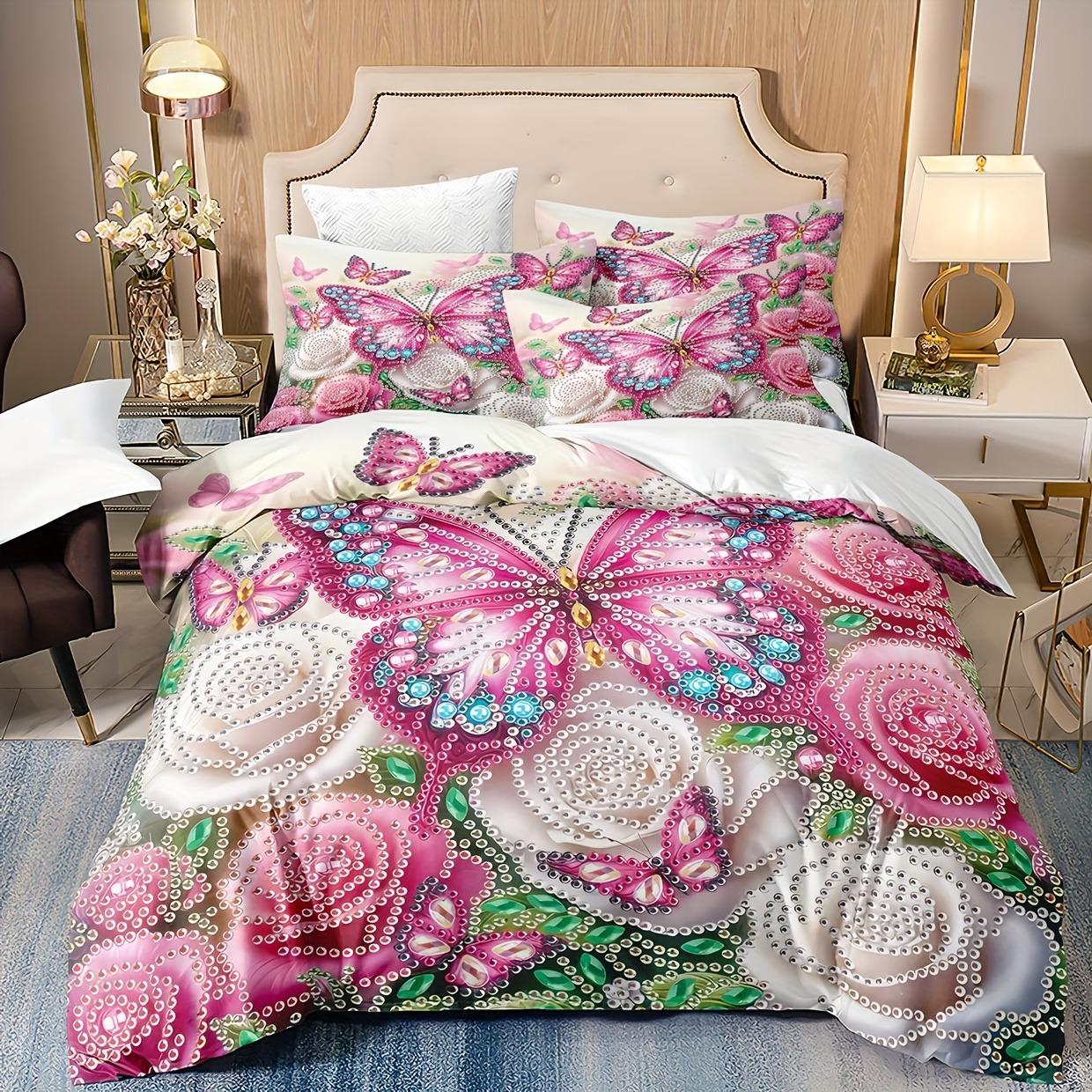 

Beautiful Butterfly Bedding Set 3D Printed Duvet Cover Set For Girls Bedroom Decor Soft Single Twin Double Queen Size Bed Set Eu Single 135x200cm