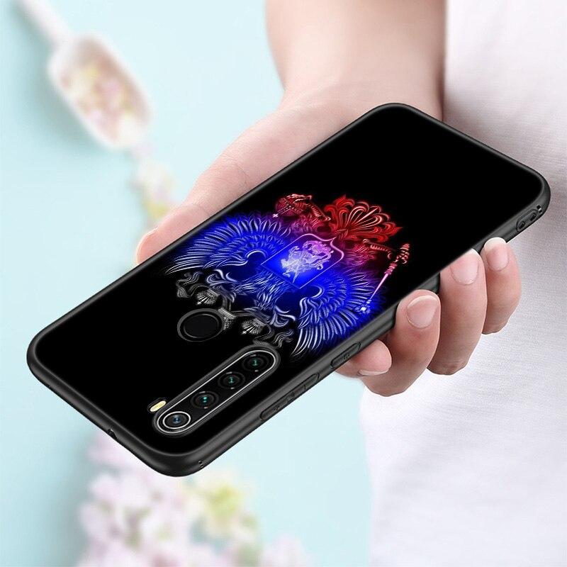 Russia Russian Flags Emblem Silicone Phone Case For Xiaomi Redmi Note 11 10 9 8 Pro 11T 10T 10S 9S 8T 9 9A 9C 9T Black Cover