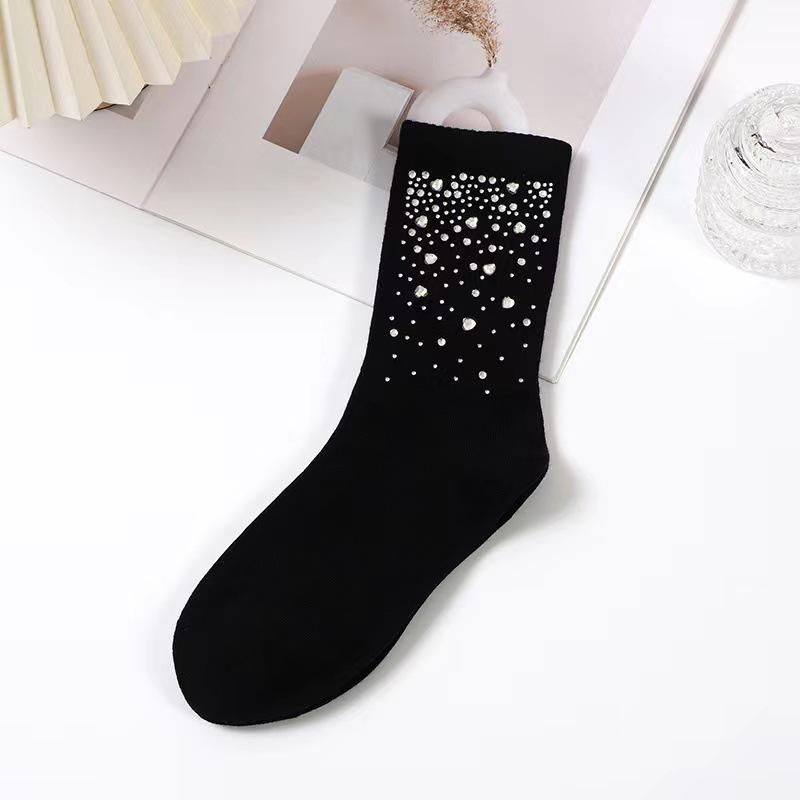 

Носки Starry Sky Diamond Cotton Socks 2023 года — элегантные, прочные, легкие, роскошные, универсальные, средней длины One Size