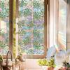 Green Leaf Window Sticker Daisy Glass Sticker INS Style Window Privacy Film  Living Room