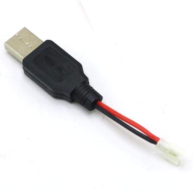 Kabel ładujący USB 3,7V do baterii litowej RC USB na wtyczkę JST / SM / Futaba do drona quadkoptera 3Rc