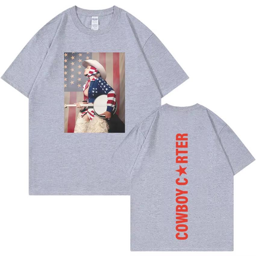 2026 Beyonce Cowboy Carter Trendy Tour Print Unisexs High Quality Aesthetic Summer Casual Tee Shirts Unisex Fans Gift