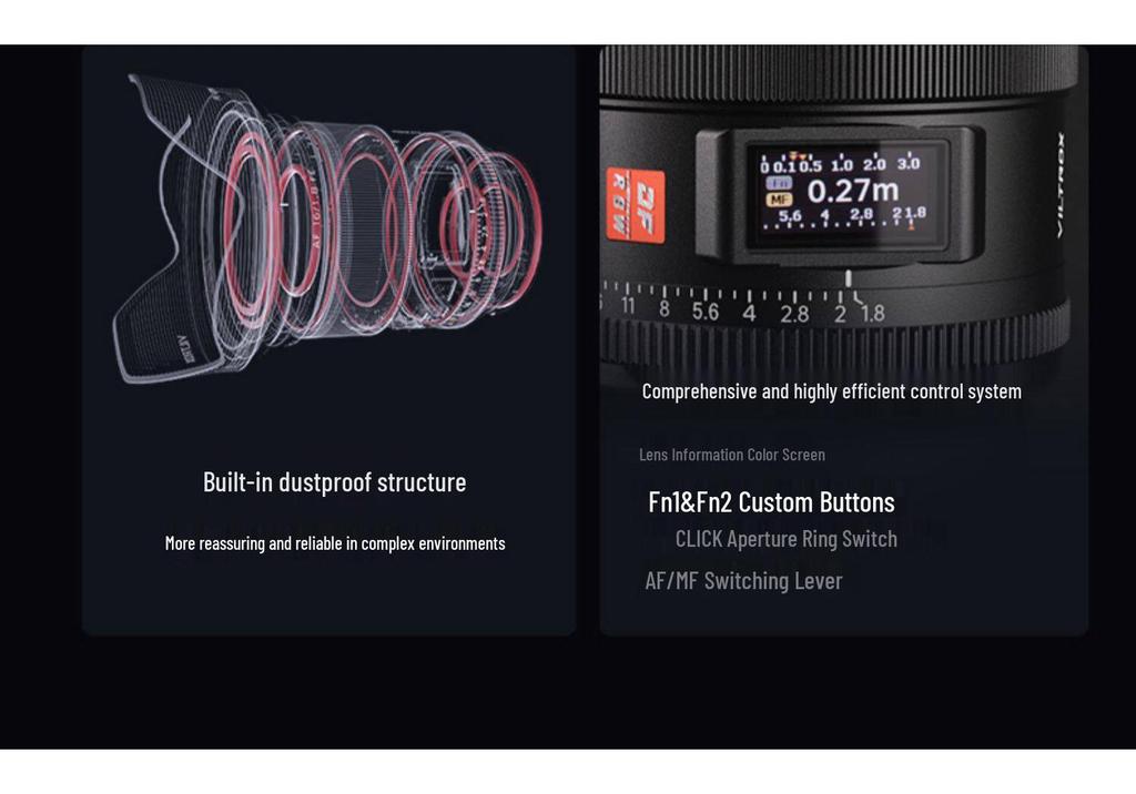 Viltrox 16mm F1.8 Autofocus Full-Frame Wide-Angle Lens for E/Z Mount Mirrorless Cameras