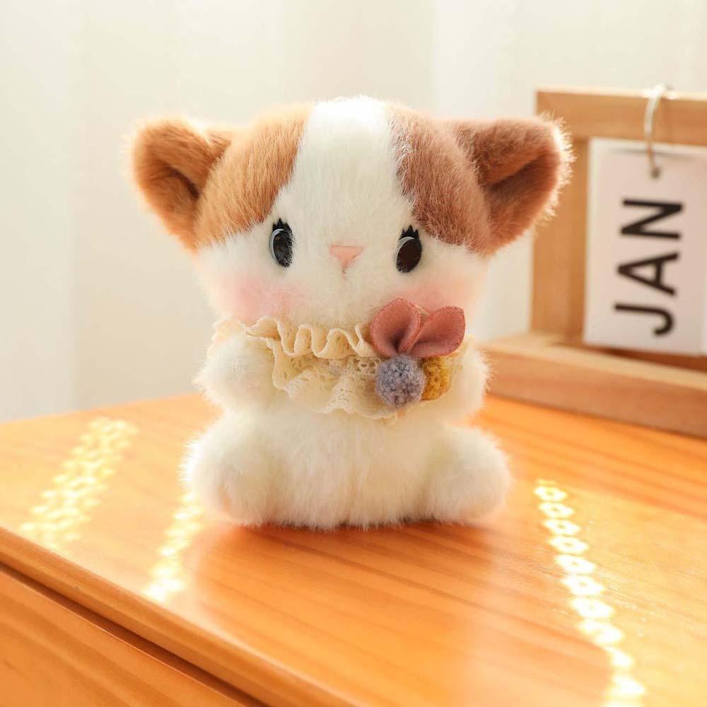 Funny Plush Dog Pendant Ornament Cartoon Animal Keychain Cute Bear Doll Key Ring Friends