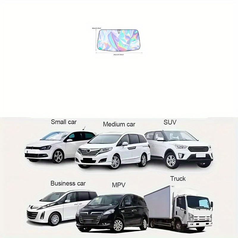 Großer aufrollbarer Auto-Windschutzscheiben-Sonnenschutz mit Laser-Kühltechnologie UV- & Sonnenschutz Frontscheibenabdeckung