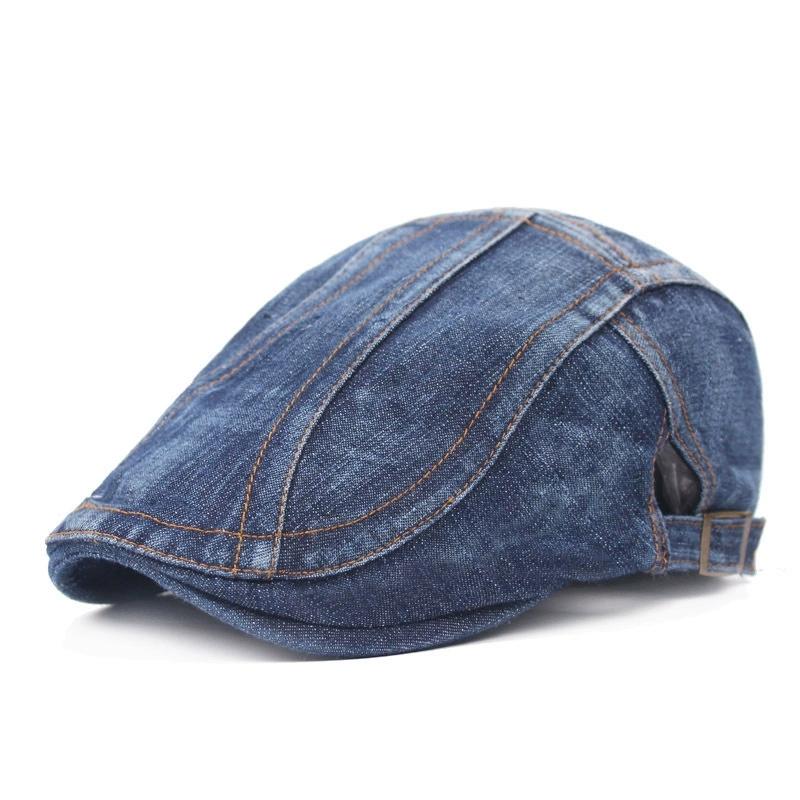 Japanese-Style Denim Newsboy Cap For Men Fashion Retro Hat Versatile Korean-Style Beret Casual Newsboy Cap For Women Trendy