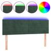 VidaXL Tête de Lit à LED Meuble de Chambre à Coucher Accessoire de Lit Double Tête de Cadre de Lit Intérieur Vert Foncé 3121803