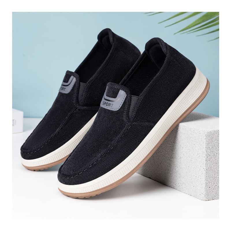 Fashion Summer The New Men's Striped Casual Shoes Are Lightweight and Comfortable Shallow The Board Shoes Have A Comfortable Lining