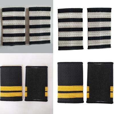 1 Paar Professionelle Pilot Epauletten Kapitän Uniform Epauletten Uniform Schulterstücke Epaulette für Cosplay Bühnenauftritte
