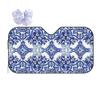 Blue Ornate Floral Mediterranean Sicilian Tile Sunshade Windscreen Car Front Windshield Window Sun Visor Accessories Covers