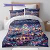 Name Custom Music Pattern Bedding Set Quilt Cover Pillowcase Home Decor Gift (1 * Duvet Cover + 2 * Pillowcase, Without Core)