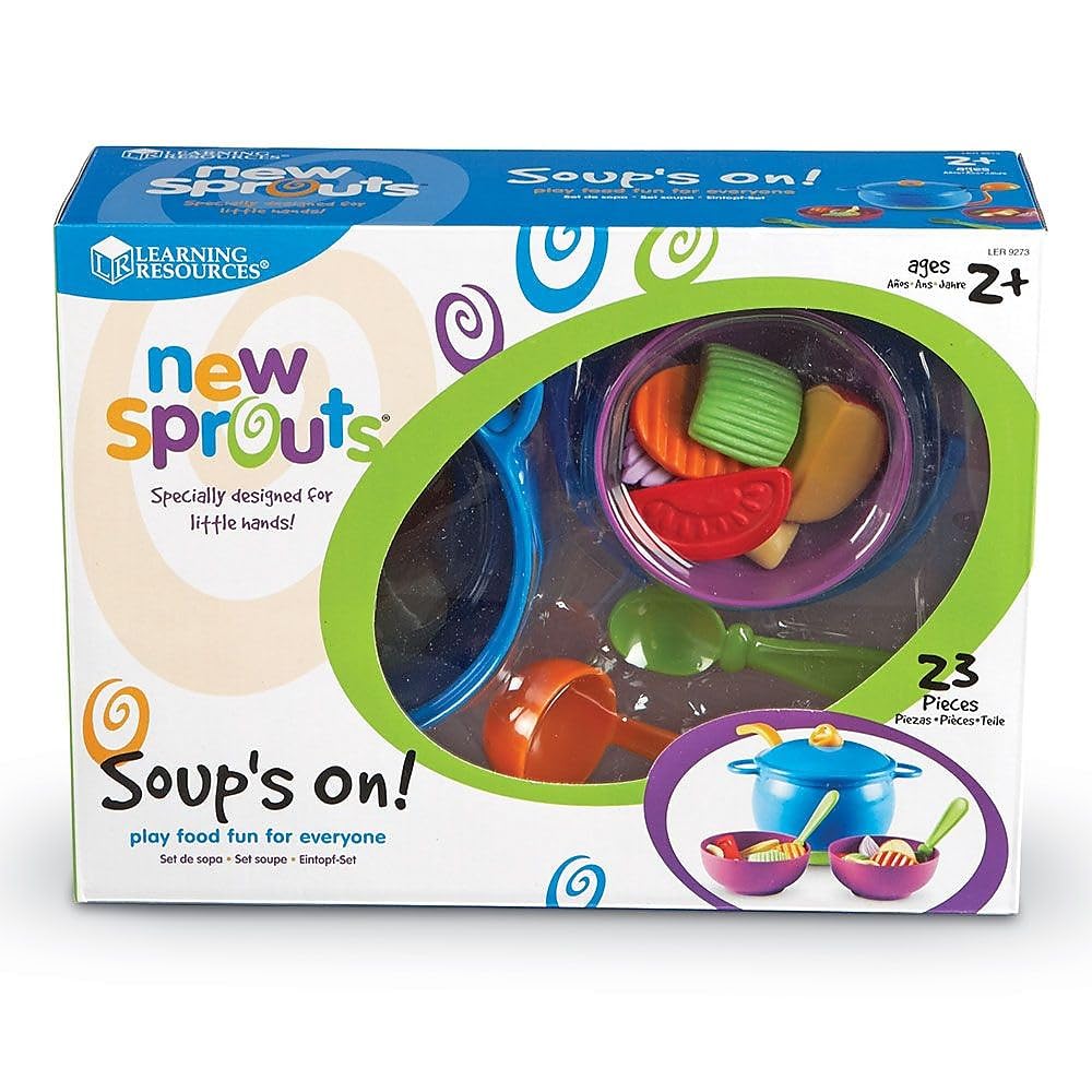 Learning Resources Let's Make Soup Play Set, 23 Pieces, LER9273, Authentic