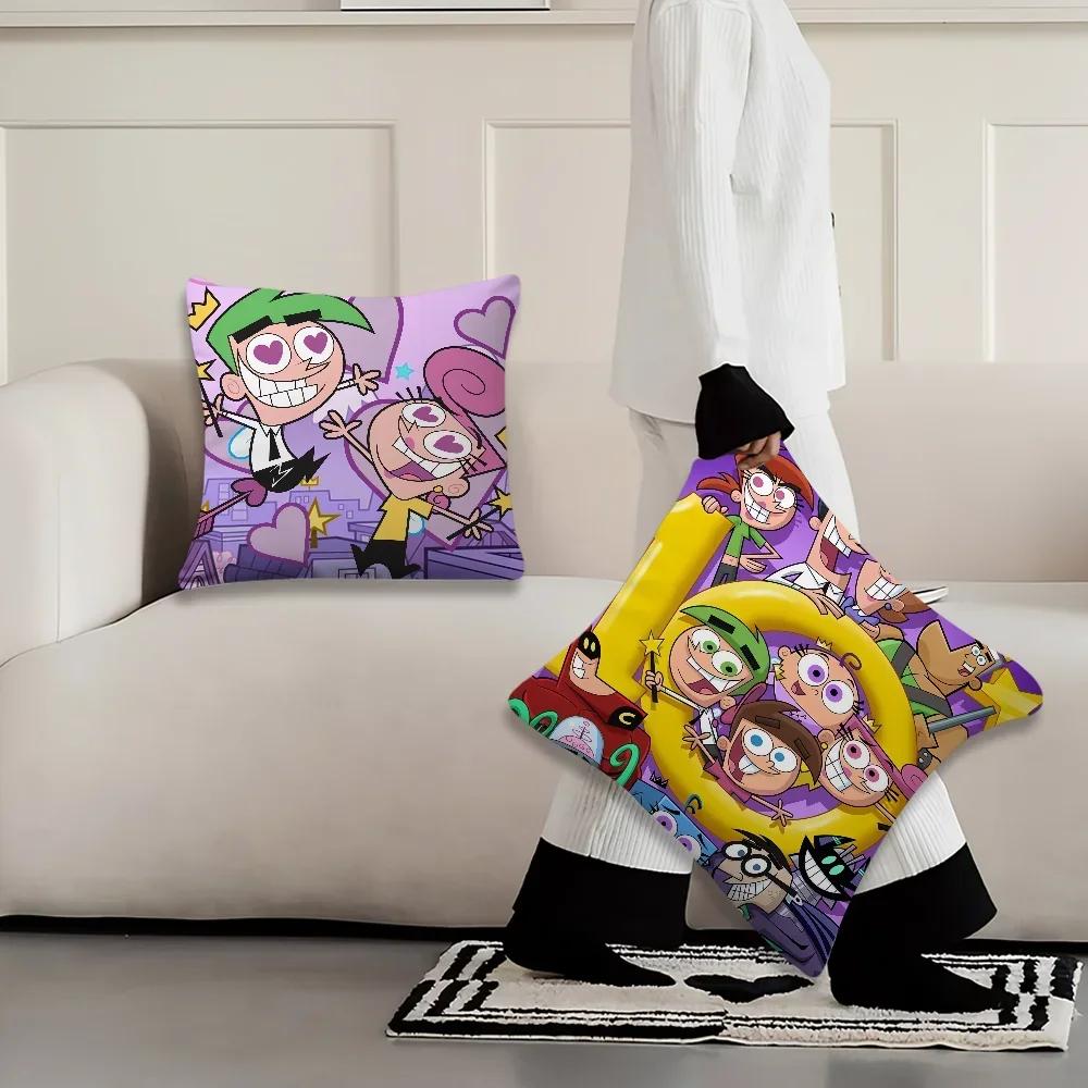 Cute Cartoon The F-Fairly O-OddParents cushion cover Living Room Headboard Office Bedroom Cushion Sofa Nap Time Pillow Case