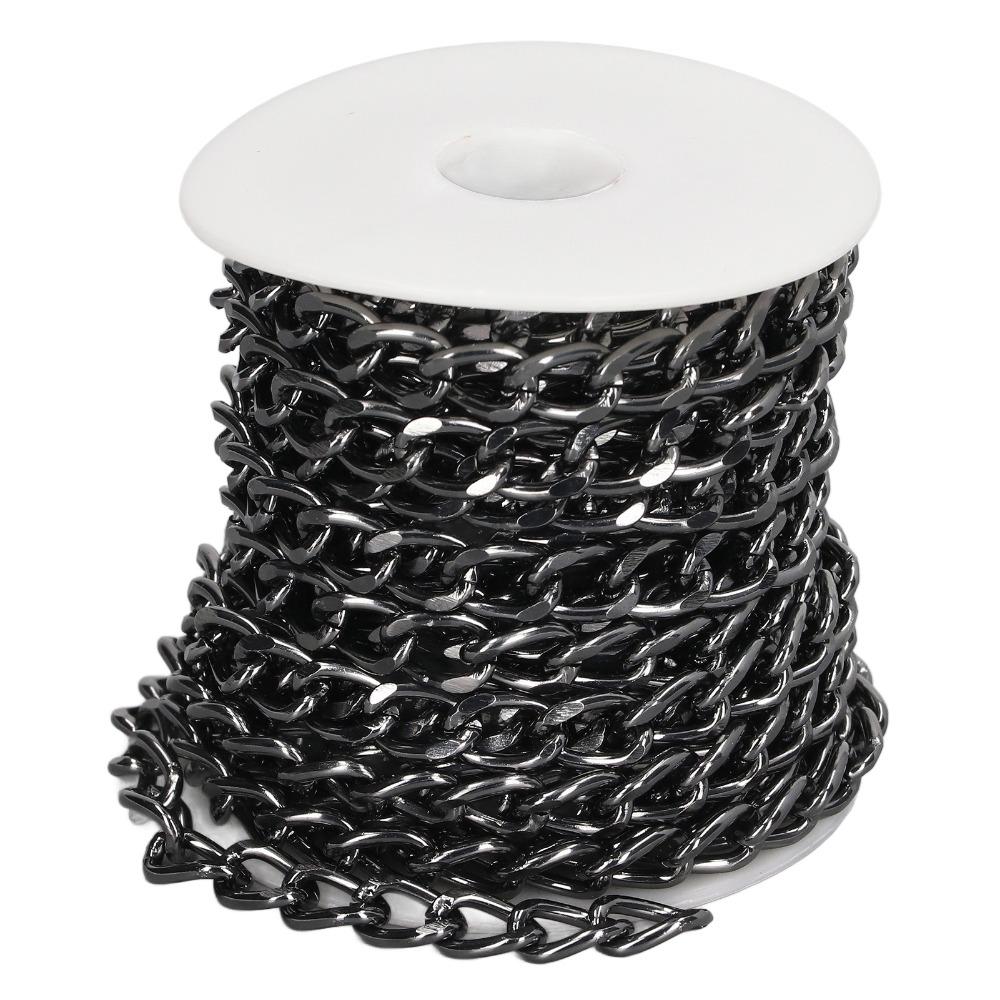 Twisted Chain Curb Chain Black Plated Chain Spool Jewelry Tools Chain Roll  DIY Crafts