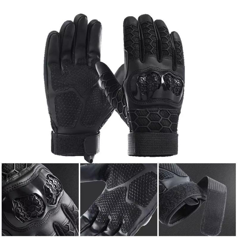 Motorcycle Gloves For Men, Breathable Mesh Cycling Gloves With Hard Shell & Palm Padding,