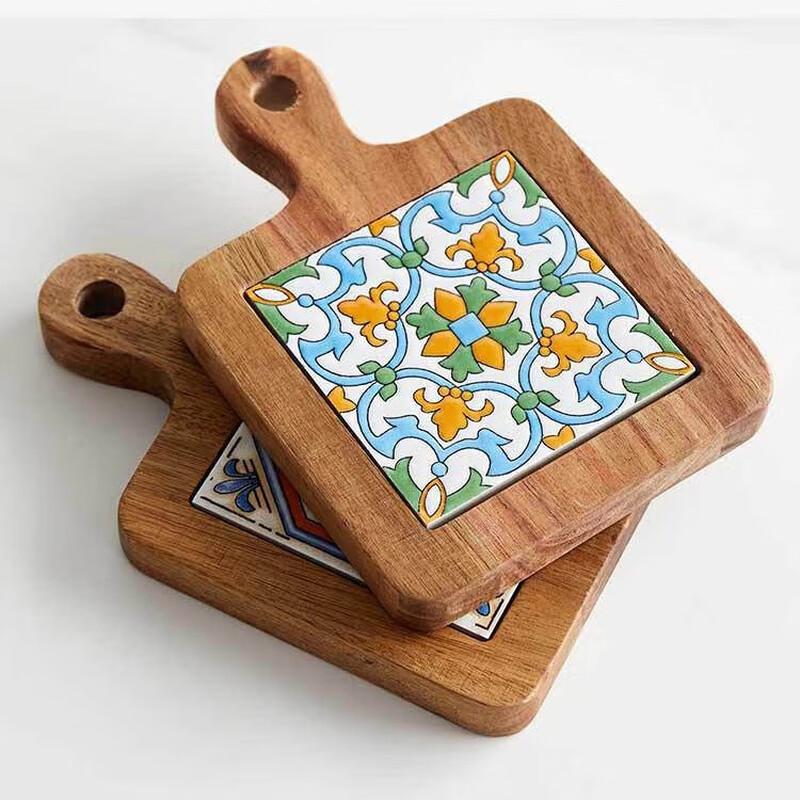 Shanchongshan Japanese Wooden Tile Trivet & Placemat