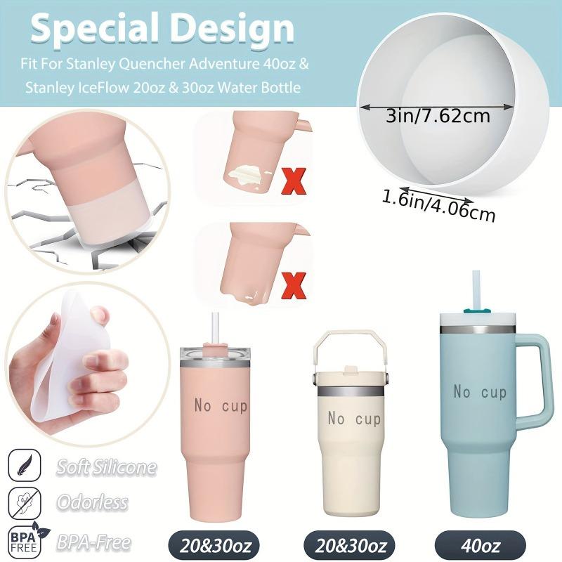 9PCS Purple Flower Rainbow Cloud Straw Caps Leak-Proof Plug Reusable Silicone Cup Covers for 40oz & 30oz Stanley Cup Accessories