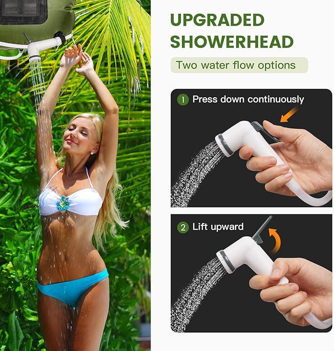 20L Solar Shower Bag for Outdoor Sunbathing and Camping